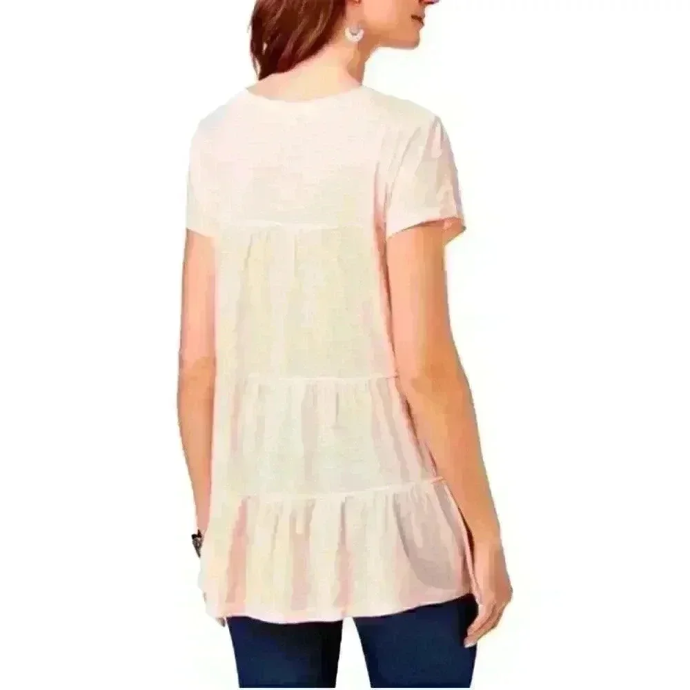 Women’s Style & Co Embellished Scoop-Neck Top - Picture 2 of 5